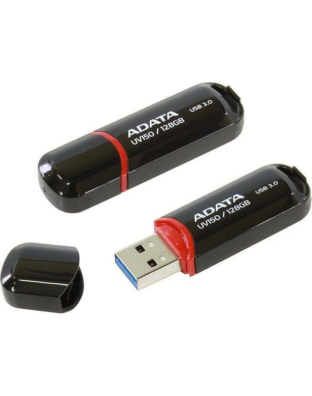 Atmintinė A-data UV150 128GB, USB 3.0, Juoda