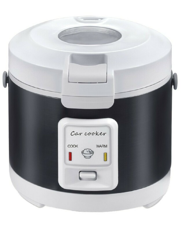 AUTOMOBILINIS DAUGIAFUNKCINIS PUODAS 3L (12/24V/220V) sunkvežimių virtuvei ir kelionėms, kemperiams, stovyklavimui