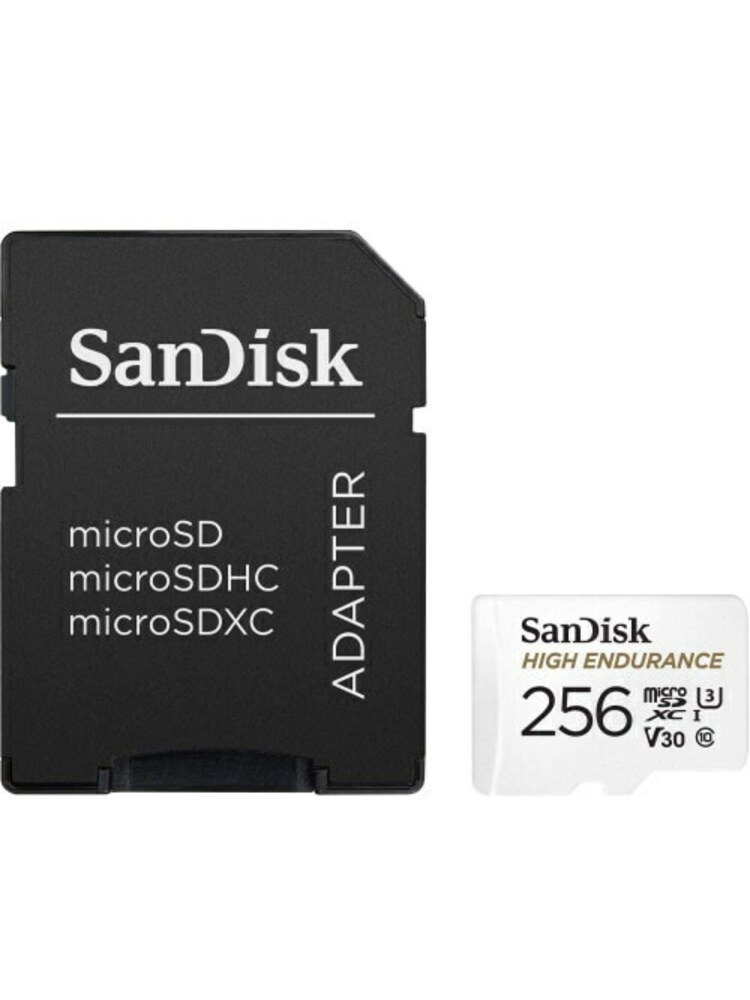 SanDisk 256GB didelės patvarumo SDSQQNR-256G-GN6IA microSDXC atminties kortelė C10 U3 V30 UHS-I