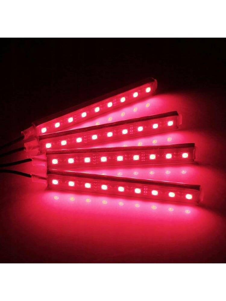 Profesionalios LED juostos automobilio salonui 4x9 LED / RGB - 8 spalvos
