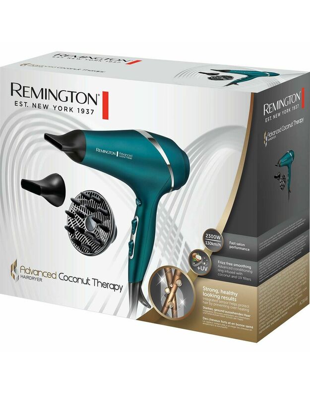 Plaukų džiovintuvas Remington AC8648 Advanced Coconut Therapy AC plaukų džiovintuvas Green