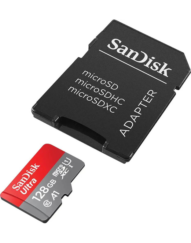 SANDISK ULTRA MICROSDXC 128GB + SD ADAPTER 140MB/S A1 CLASS 10 UHS-I