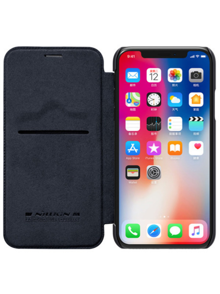 NILLKIN QIN LEATHER ETUI IPHONE 11 PRO BLACK dėklas