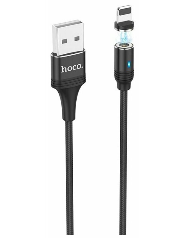 Kabelis Hoco U76 USB - Lightning 1,2 m, juodas