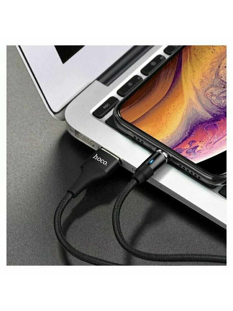 Kabelis Hoco U76 USB - Lightning 1,2 m, juodas