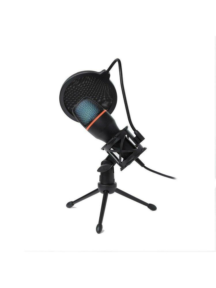 AC-02 kondensacinis mikrofonas vlogeriams ir žaidėjams