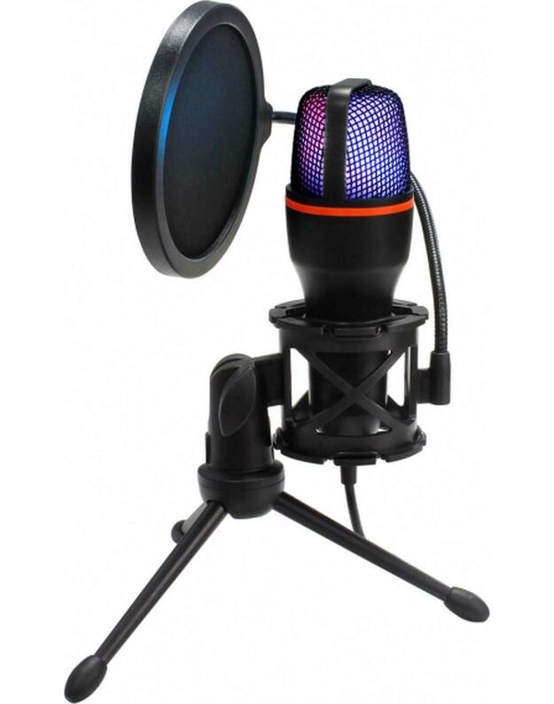 AC-02 kondensacinis mikrofonas vlogeriams ir žaidėjams