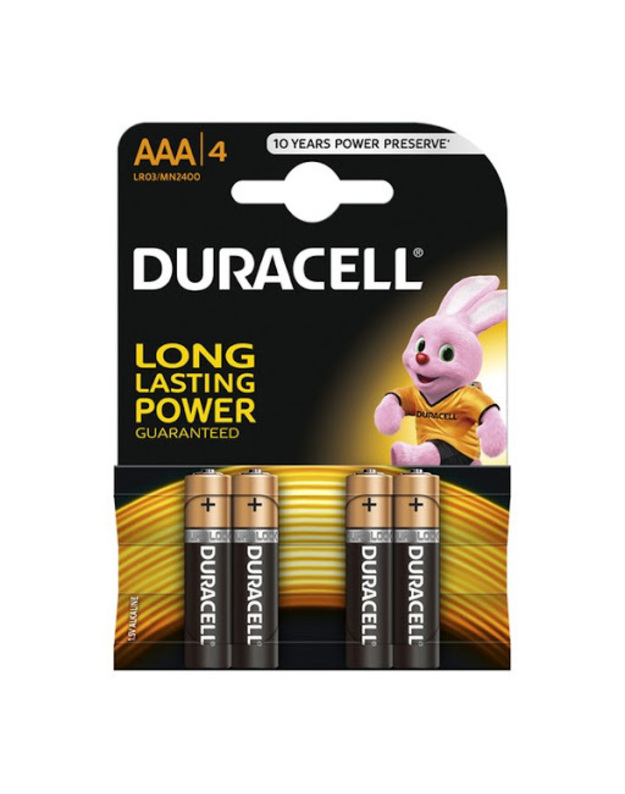 DURACELL battery Basic AAA/LR03 K4 (4vnt)  1 vnt kaina - 1 eur.