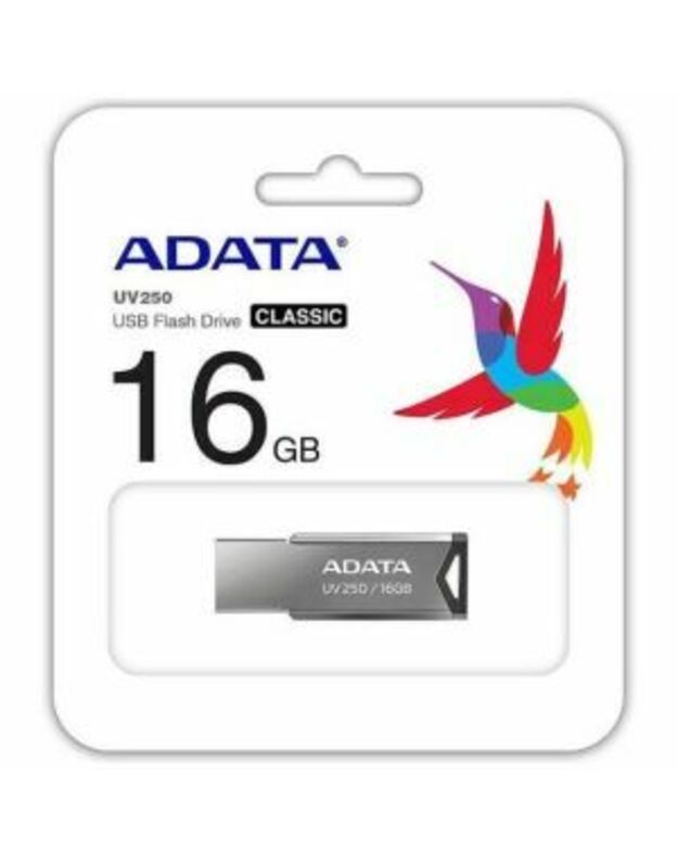ADATA FlashDrive UV250 16GB Metal Black USB 2.0 Flash Drive, Retail 241073