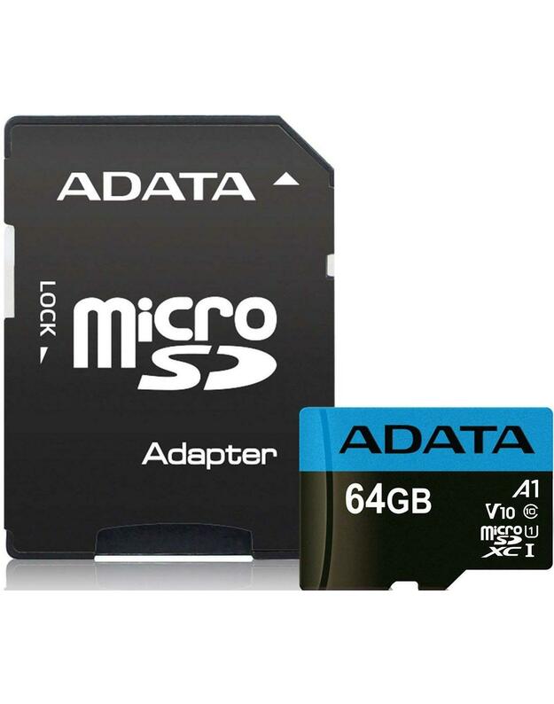 Atminties kortelė Adata Micro AUSDX64GUICL10A1-RA1 SDXC, UHS-I, CL10, 64GB
