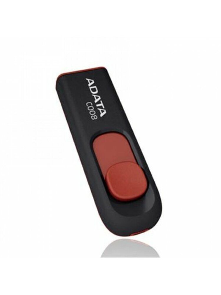 Atmintinė A-data C008 64GB, USB 2.0, Juoda/Raudona