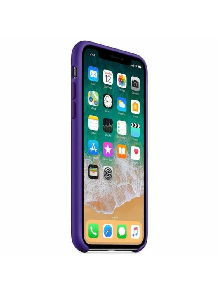 iPhone X silikoninis dėklas –  violetinis