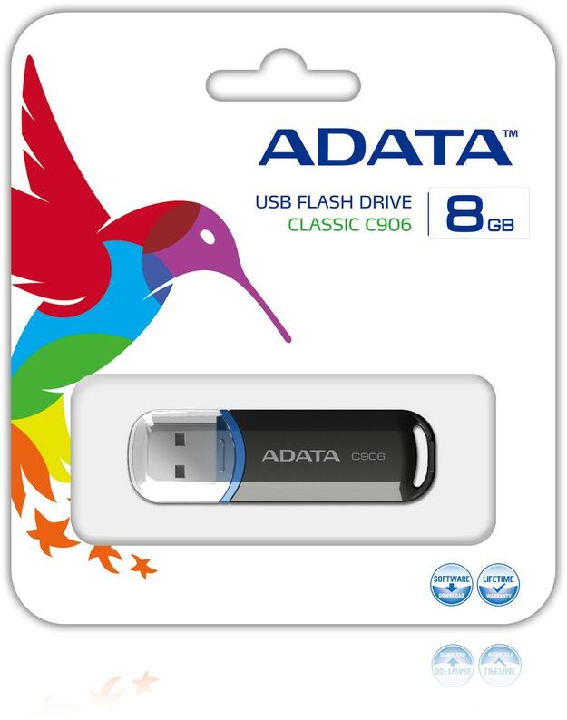 Atmintinė A-data C906 8GB, USB 2.0, Juoda