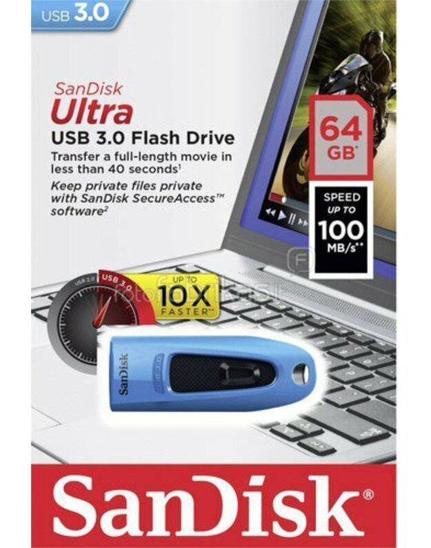 SanDisk Ultra USB 3.0 64GB BLUE