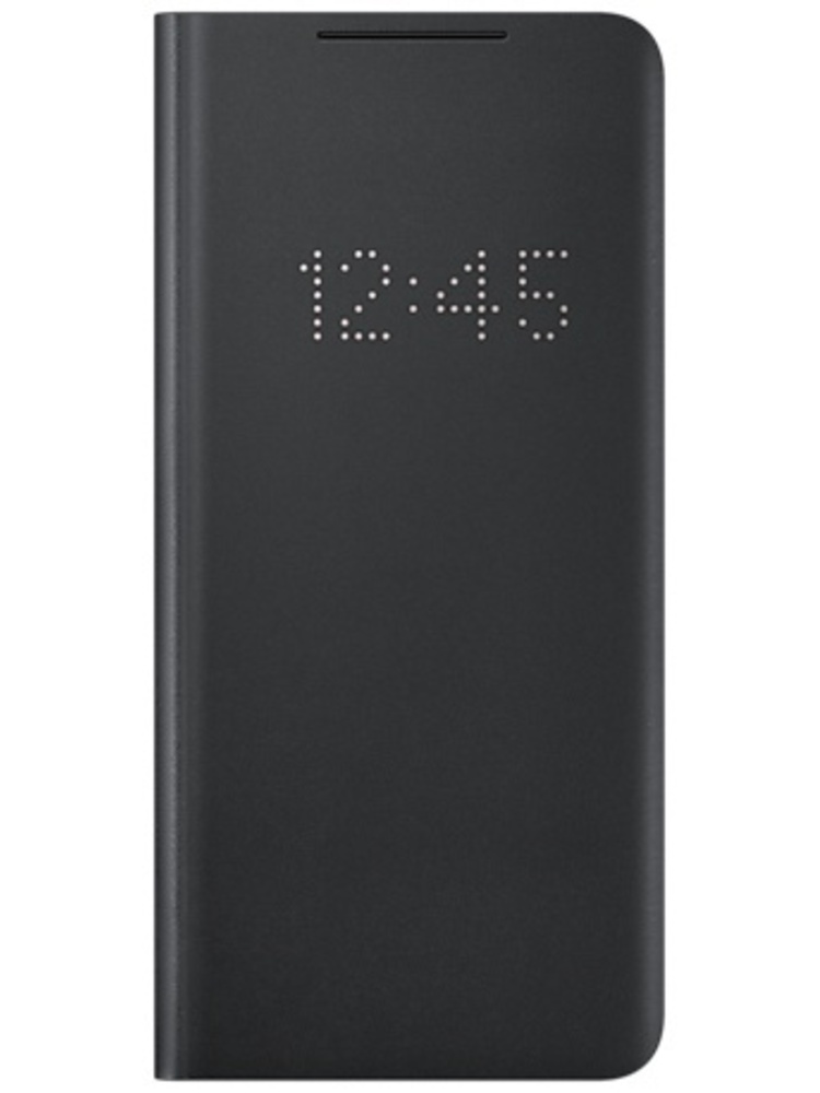 Dėkliukas Samsung Galaxy S21 Ultra knygutė, LED, juoda