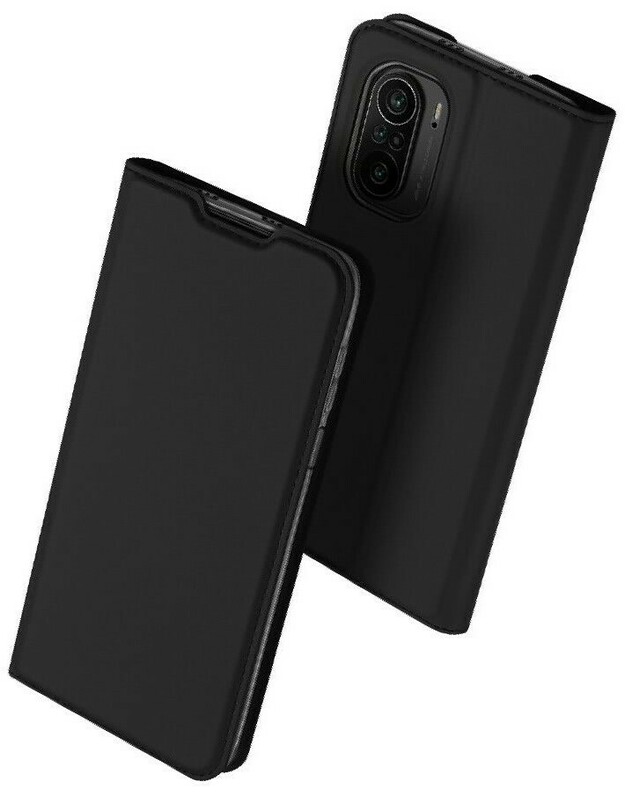 Juodas atverčiamas dėklas Xiaomi Poco F3 telefonui "Dux Ducis Skin Pro"