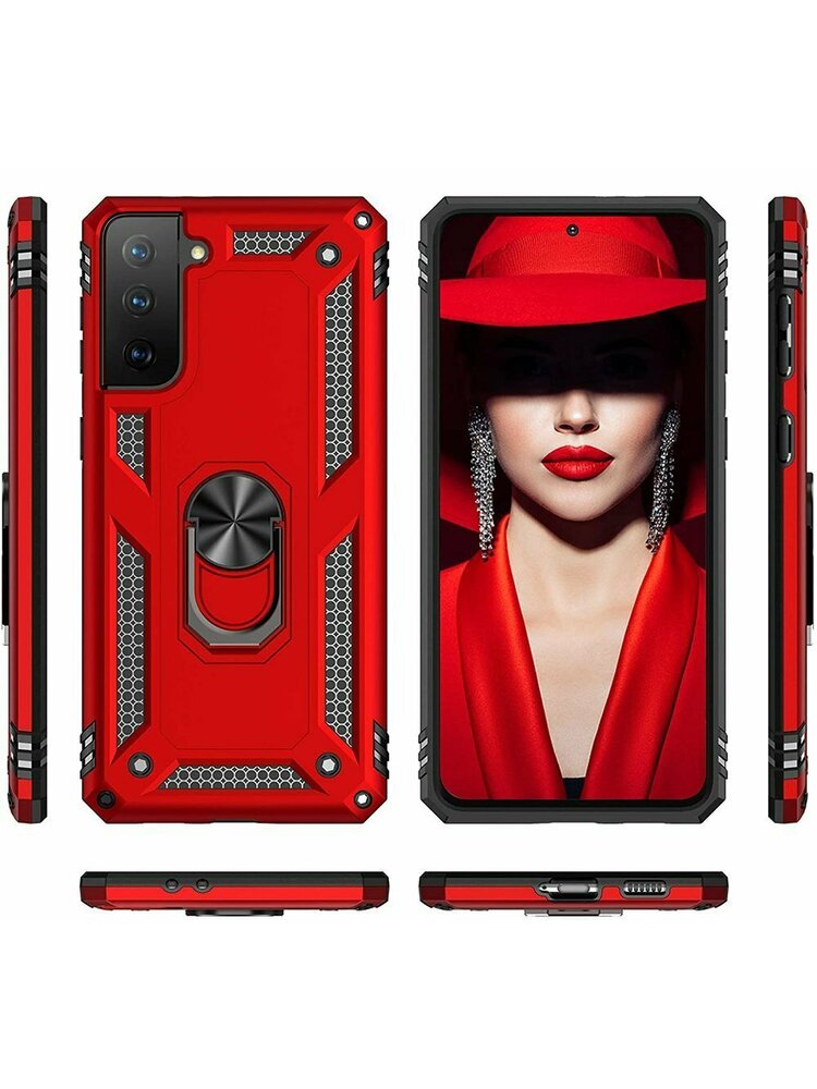 „Nox“ dėklas, skirtas „Samsung Galaxy S21“, raudonas
