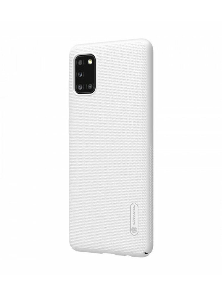 Baltas dėklas Samsung Galaxy A31 telefonui "Nillkin Frosted Shield"