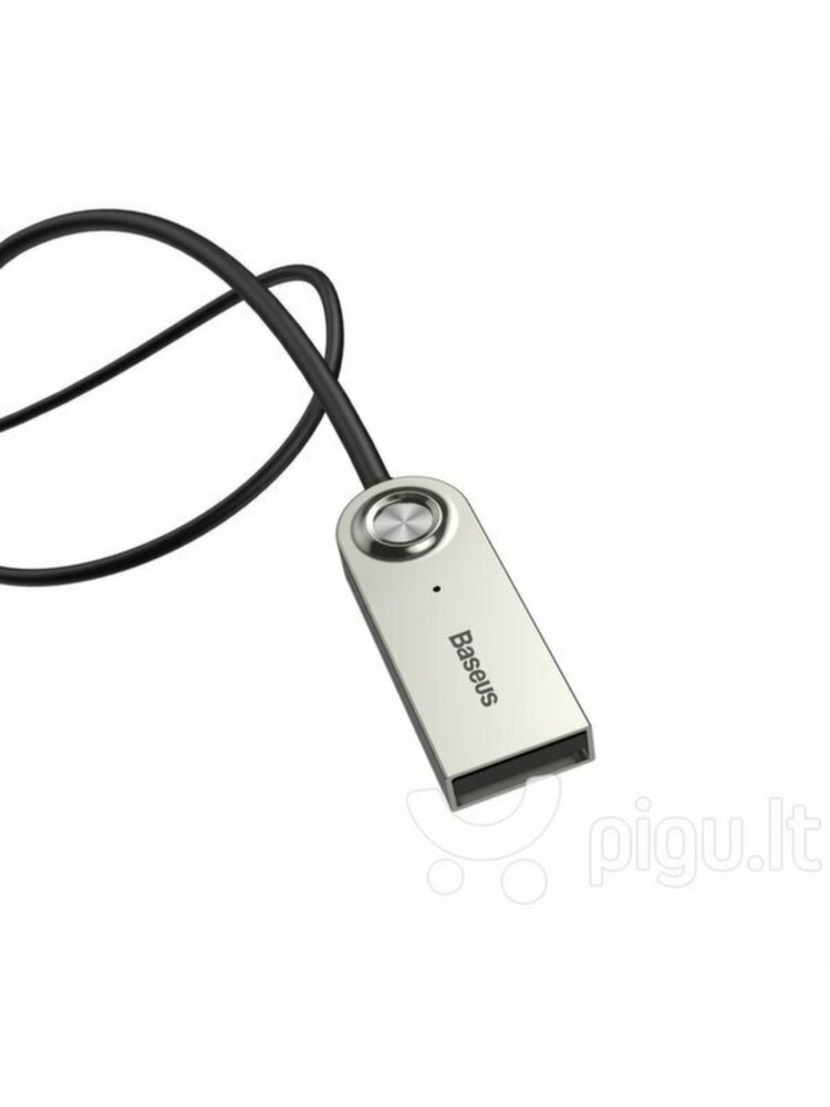 Telefono laidas USB, Mini Jack 3.5 mm Adapteris Baseus Ba01 Usb Wireless Bluetooth 5.0 Aux Adapter Jack Cable, juodas