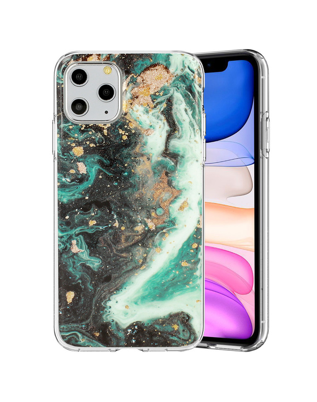 aliniai dangteliai, Silikoniniai GLITTER MARBLE Xiaomi redmi Note 9s, design 