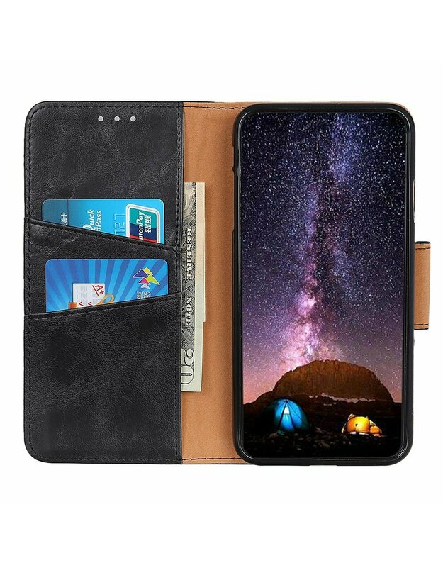 Odinė piniginės dėklas, skirtas „iPhone 7/8 / SE 2020“ - juodas