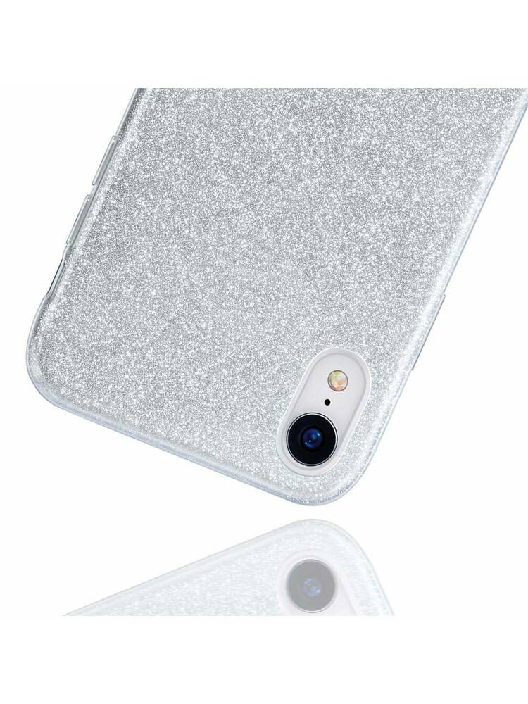 Dėklas SAMSUNG GALAXY A12 / M12 Glitter sidabrinis