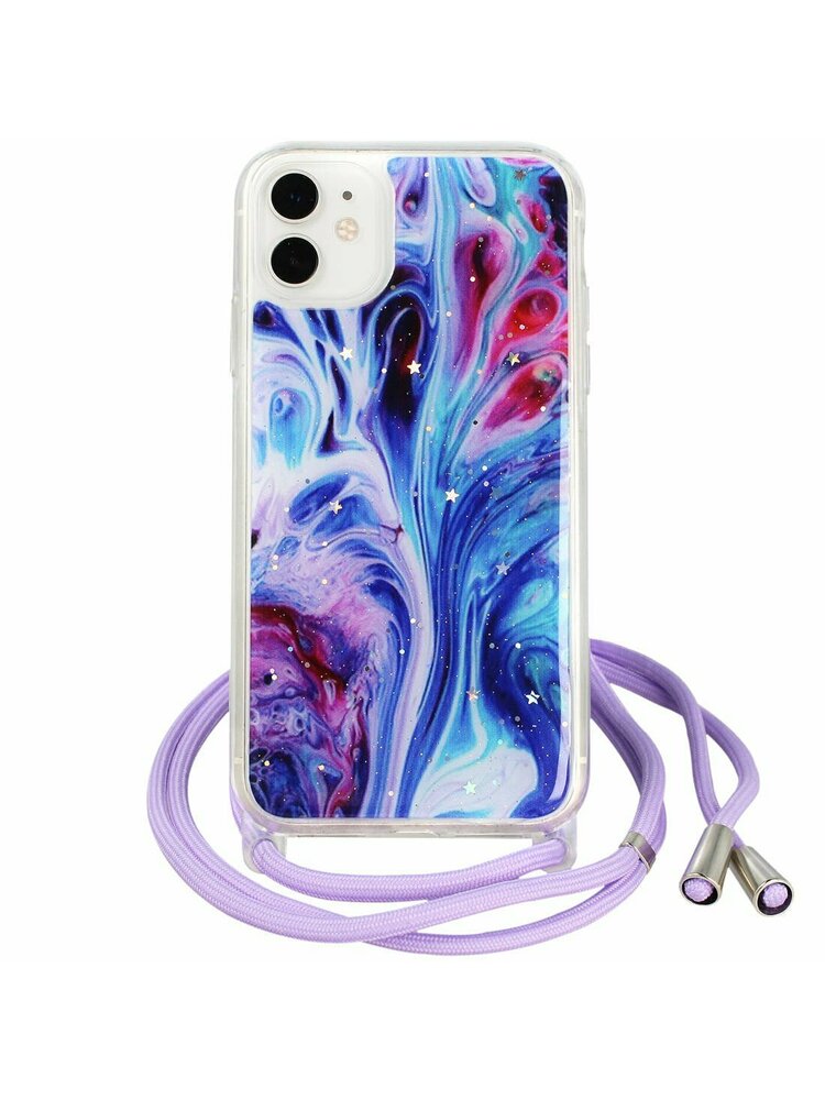 Dėklas SAMSUNG GALAXY A12 / M12 Rope Glitter Case mėlynas