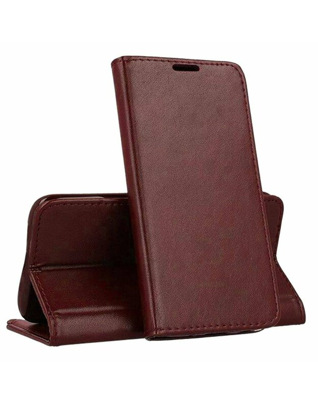 Dėklas „SAMSUNG GALAXY A32 4G / LTE“ su dangčiu „Eco Leather“ magneto knygų dėklas bordo