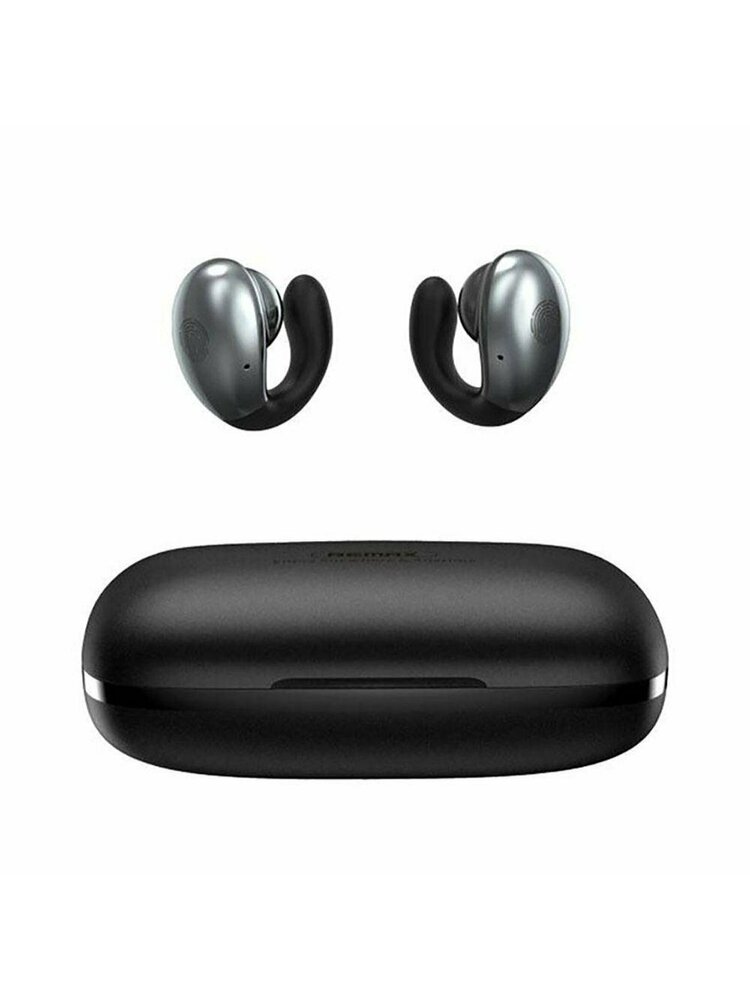 TWS „Bluetooth 5.0“ stereofoninės belaidės ausinės su ausinėmis „REMAX“ ausinių laikikliu „True Wireless“ ausinės TWS-17 juodos