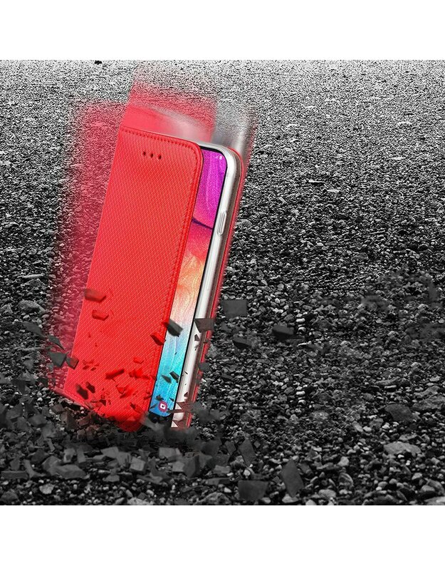 Dėklas SAMSUNG GALAXY A52 Flip Magnet raudonas