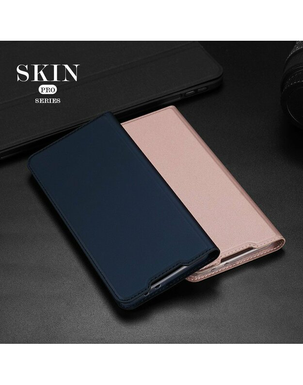 Case XIAOMI REDMI 9 with a flip Dux Ducis Skin Leather light pink