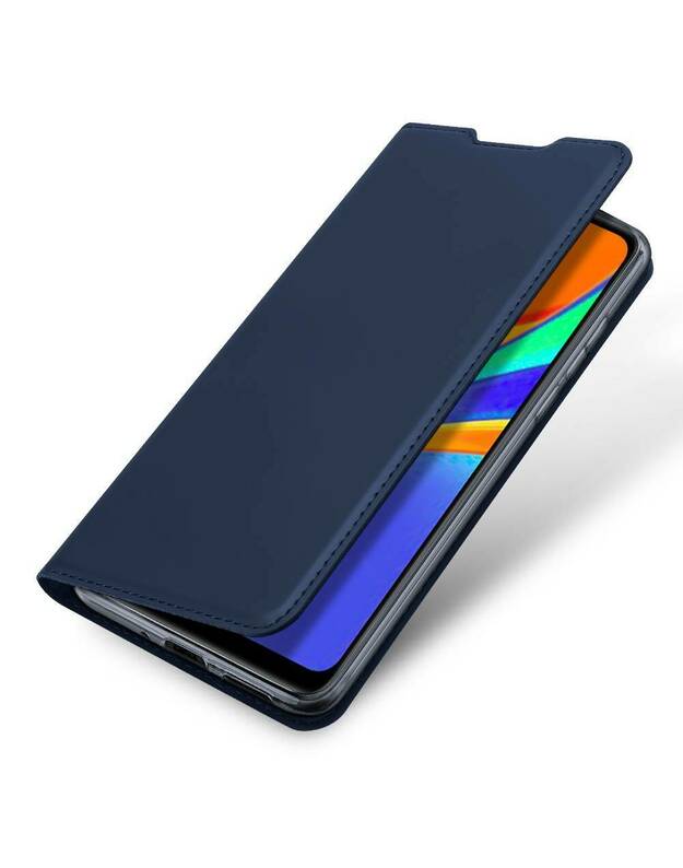 „XIAOMI REDMI 9C“ dėklas su atverčiama „Dux Ducis Skin“ oda tamsiai mėlyna