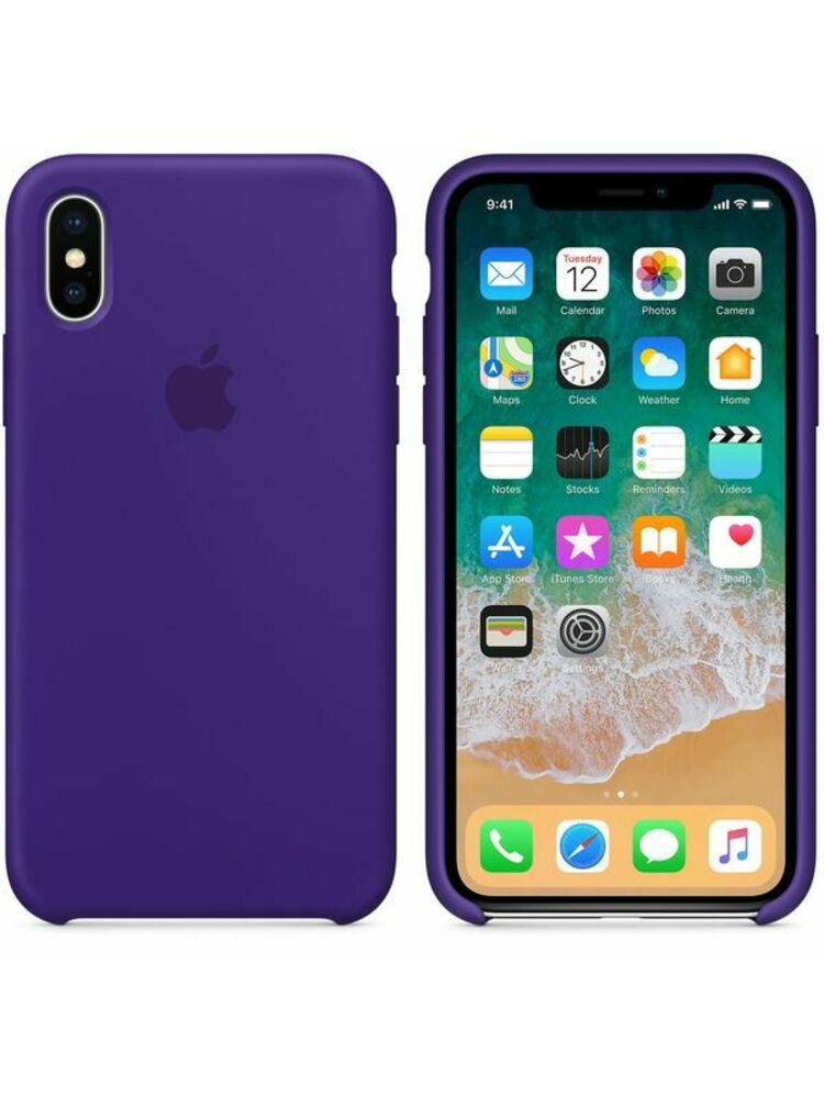 iPhone X silikoninis dėklas –  violetinis