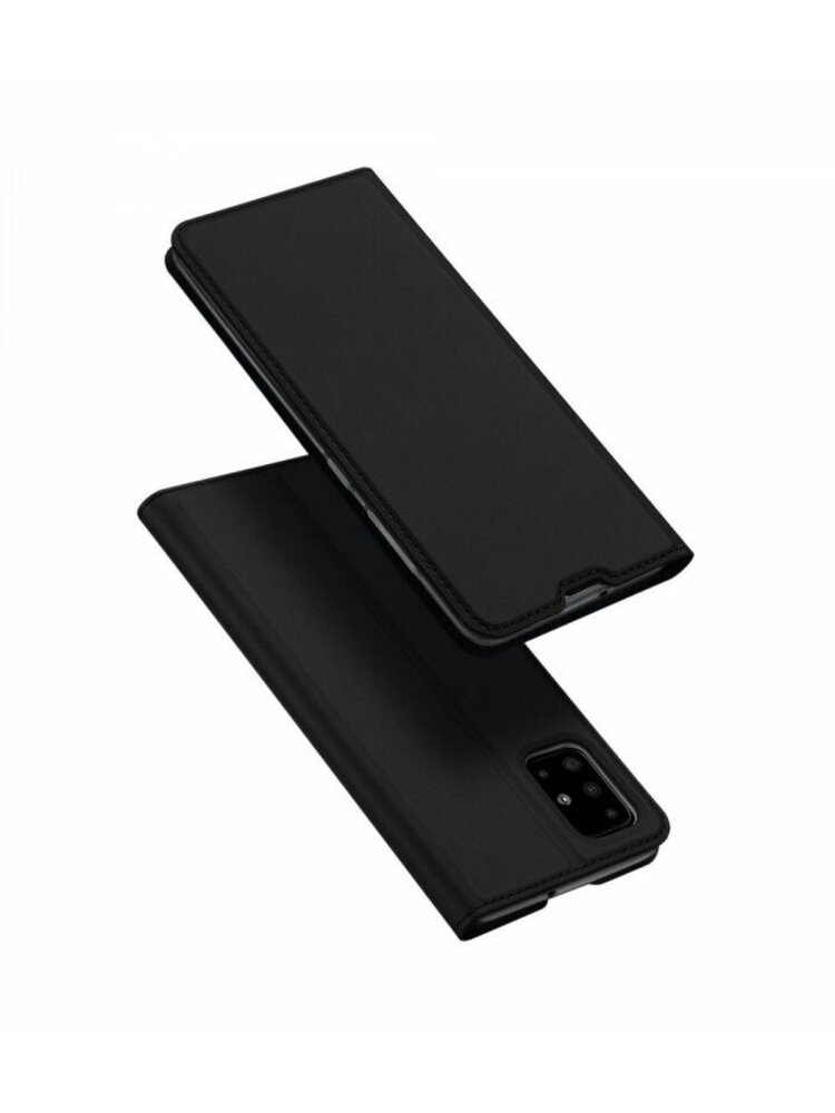 Juodas atverčiamas dėklas Samsung Galaxy M31S telefonui "Dux Ducis Skin Pro"