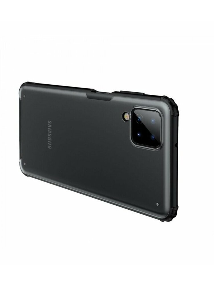 Juodas dėklas Samsung Galaxy A12 telefonui "Tech-Protect Hybridshell"