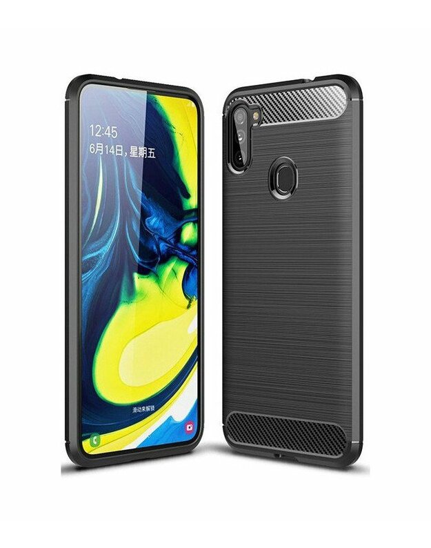 Juodas dėklas Samsung Galaxy M11 telefonui "Tech-Protect"