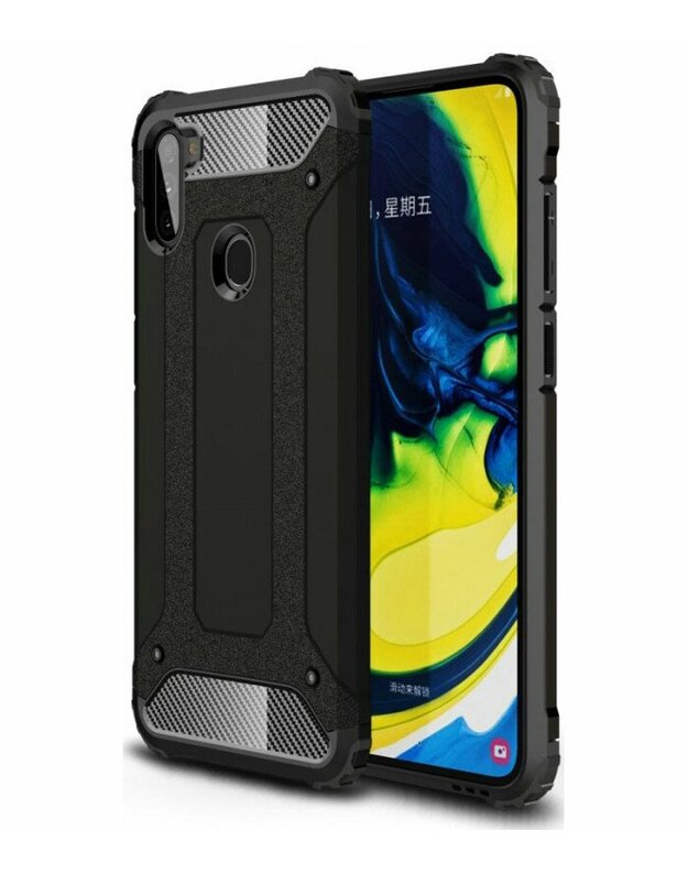 Juodas dėklas Samsung Galaxy M11 telefonui "Tech-Protect Xarmor"