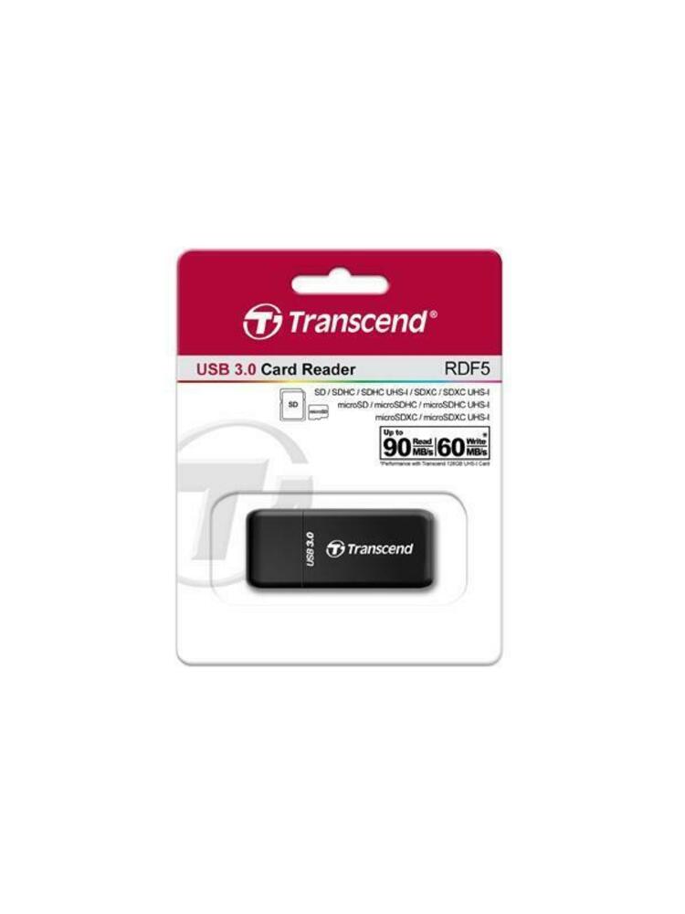 Kortelių skaitytuvas TRANSCEND RDF5 USB 3.0 black
