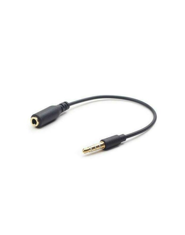 Delock 3.5mm MM 4-PIN audio cross-over adapter cable, black