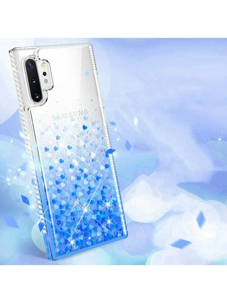 Dėklas SAMSUNG GALAXY A12 Diamond Liquid Glitter mėlynas