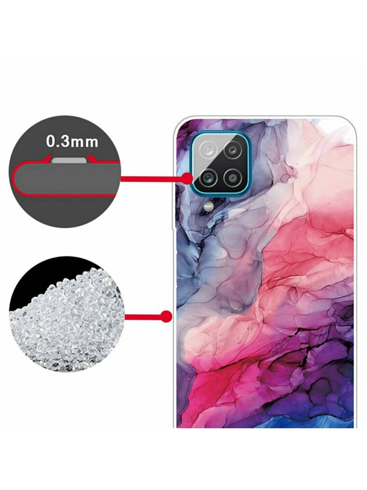 Dėklas „SAMSUNG GALAXY A12“, „Slim Case Art TPU“ marmuro rašto stilius D