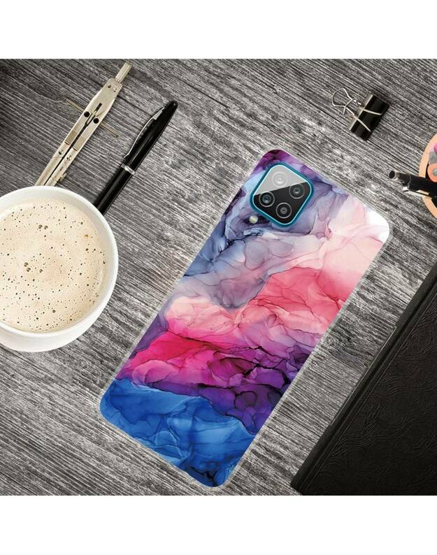 Dėklas „SAMSUNG GALAXY A12“, „Slim Case Art TPU“ marmuro rašto stilius D