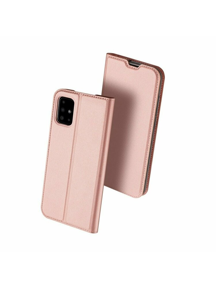 Dėklas SAMSUNG GALAXY A51 Dux Ducis Skin Leather rožinė