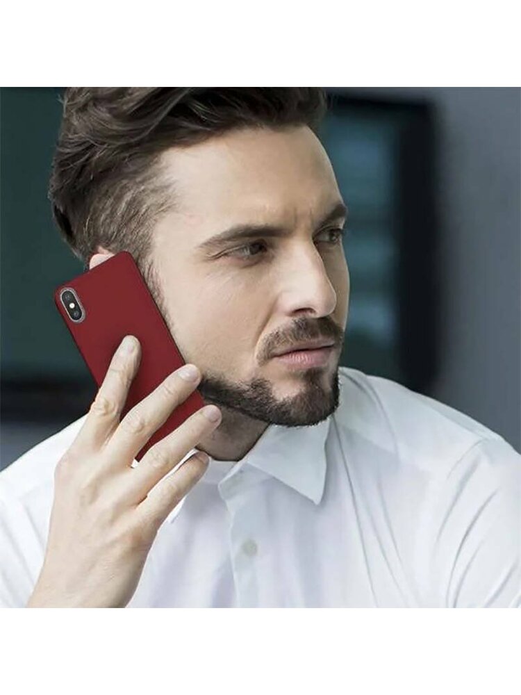 „Case XIAOMI REDMI NOTE 10 PRO Back Gel Matt“ bordo spalvos