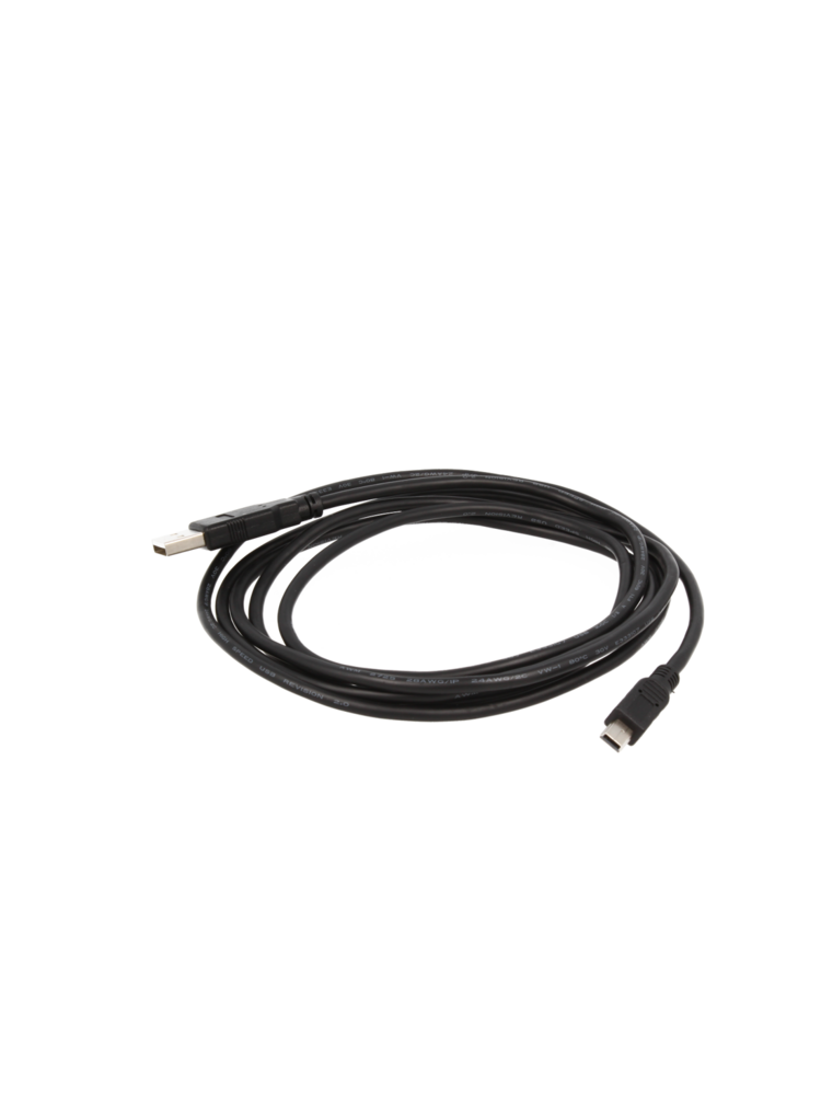 USB / MINI 2.0A kabelis 2M juodas atvirkštinis duomenų kabelis
