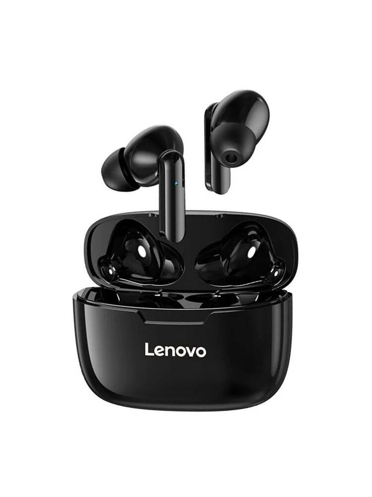 Belaidės ausinės „Bluetooth 5.0 TWS“ vandeniui atsparios „Lenovo XT90“ juodos