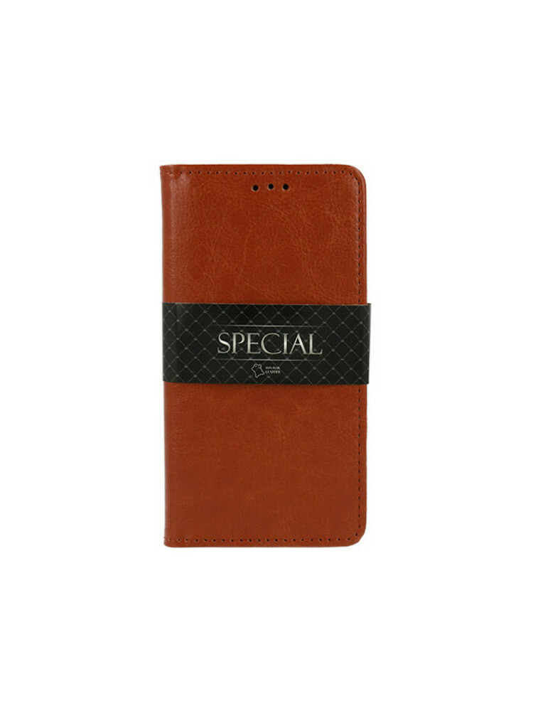 Odinis rudas atverčiamas klasikinis dėklas Apple iPhone XS Max telefonui "Book Special Case"