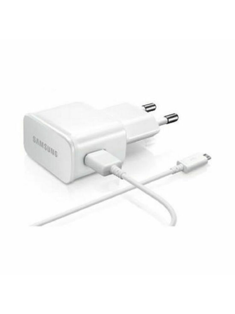 „Samsung 10w“ tinklo įkroviklis su originaliu „Samsung WHITE Micro USB“ kabeliu