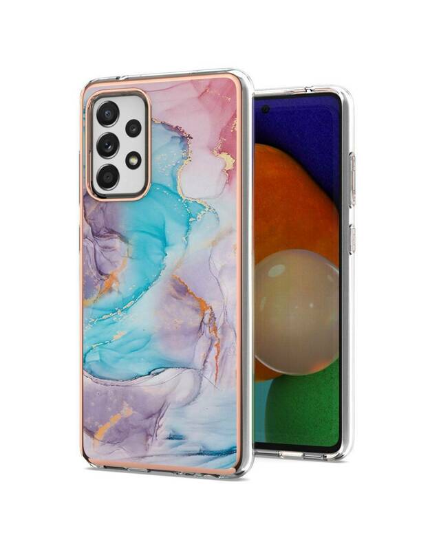 Dėklas SAMSUNG GALAXY A52 4G / 5G Slim Case Art TPU apsauginis apvalkalas Paukščių Takas Marmuras Mėlynas