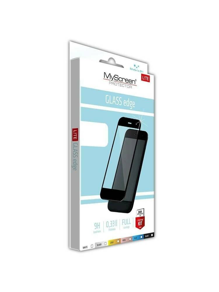 Grūdintas stiklas 5D SAMSUNG GALAXY A22 4G / LTE „MyScreen Lite Edge“ pilnas klijai juodas